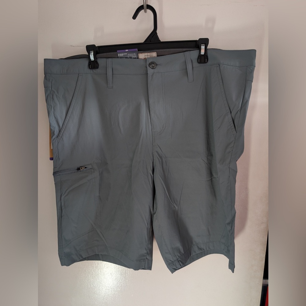 Weatherproof Gray Cargo Shorts Relaxed Fit